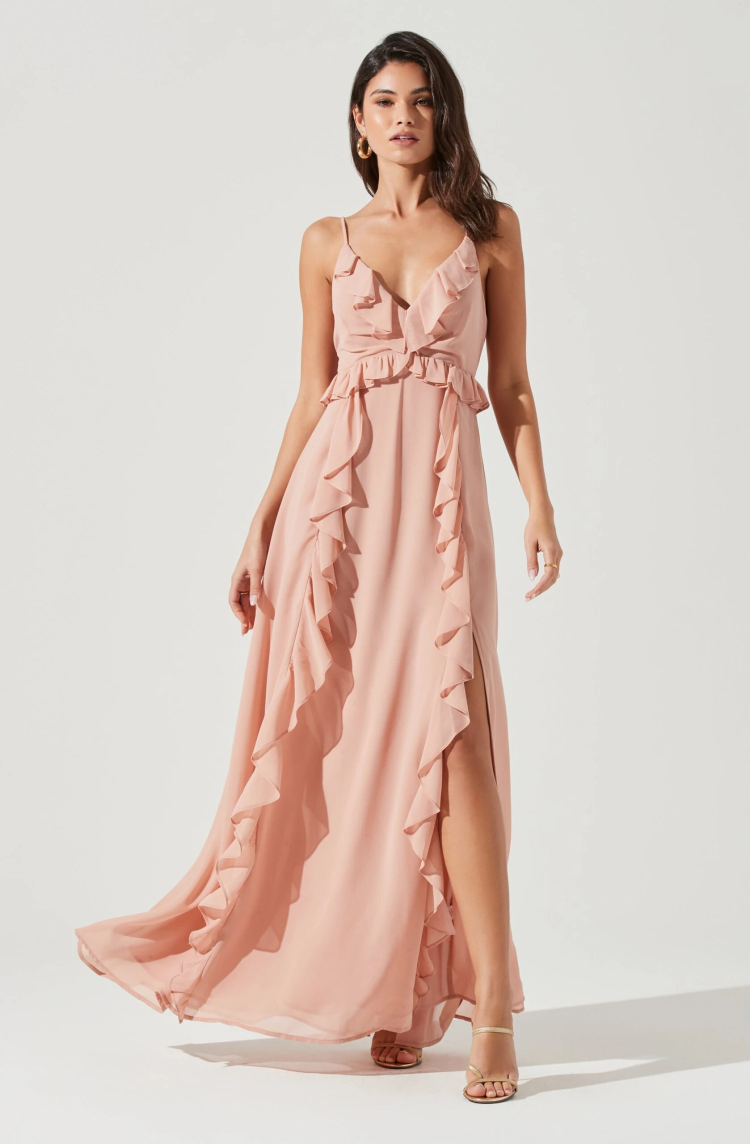 Adoria Ruffle Side Slit Maxi Dress 16 Adoria Ruffle Side Slit Maxi Dress - Image 14
