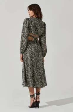 Floral Tie Back Cut Out Midi Dress -Sun Gaia Dresses Shop ADR101392 BLACKWHITEDAISY 5 94ca06d3 e2f1 4181 913a 9c59c73f52b0