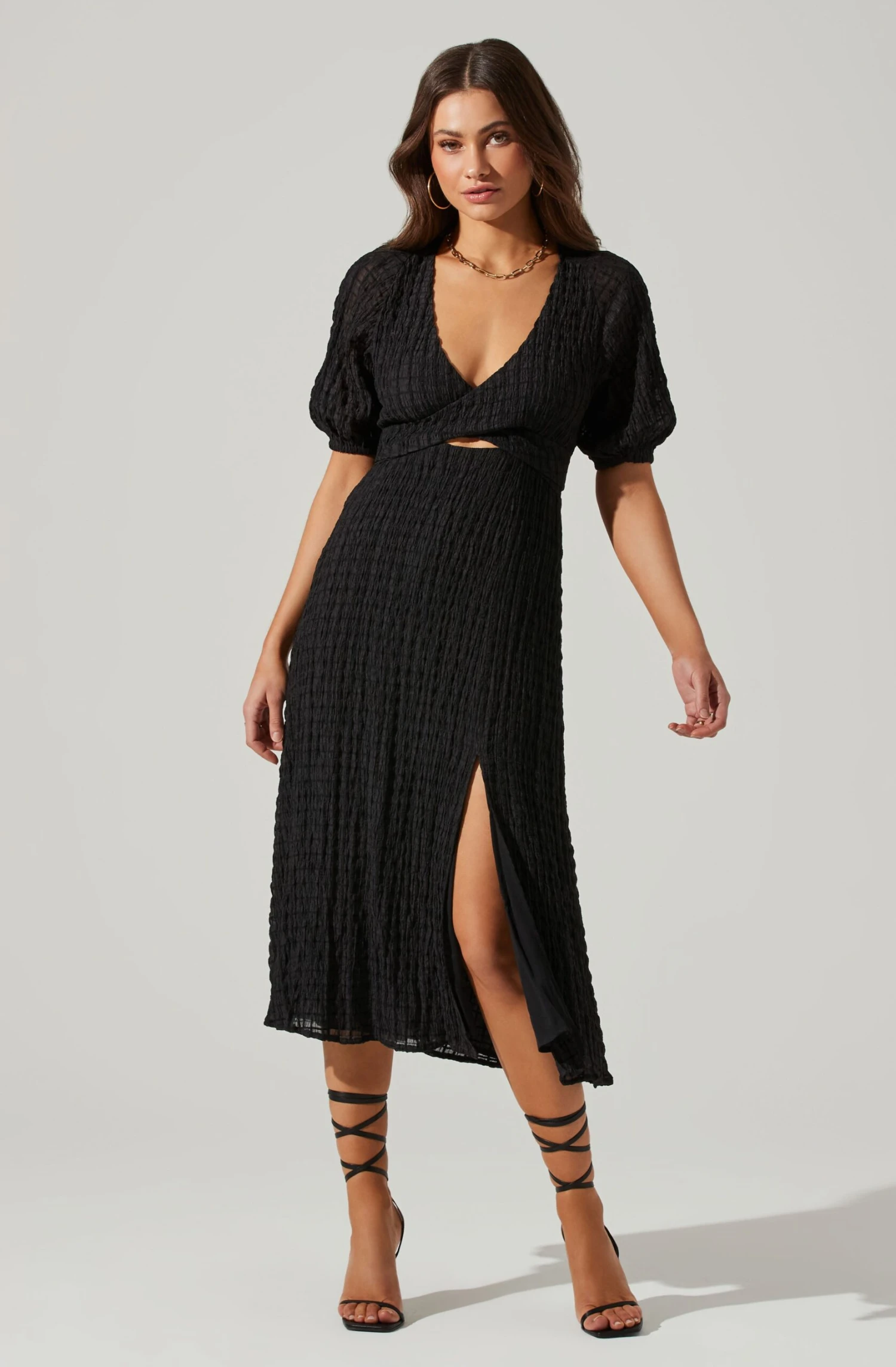 Cross Bust Tie Back Midi Dress 5 Cross Bust Tie Back Midi Dress - Image 3