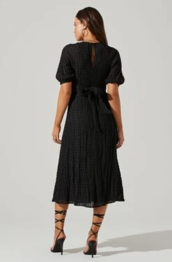 Cross Bust Tie Back Midi Dress 16 Cross Bust Tie Back Midi Dress -Sun Gaia Dresses Shop ADR101563 BLACK 5