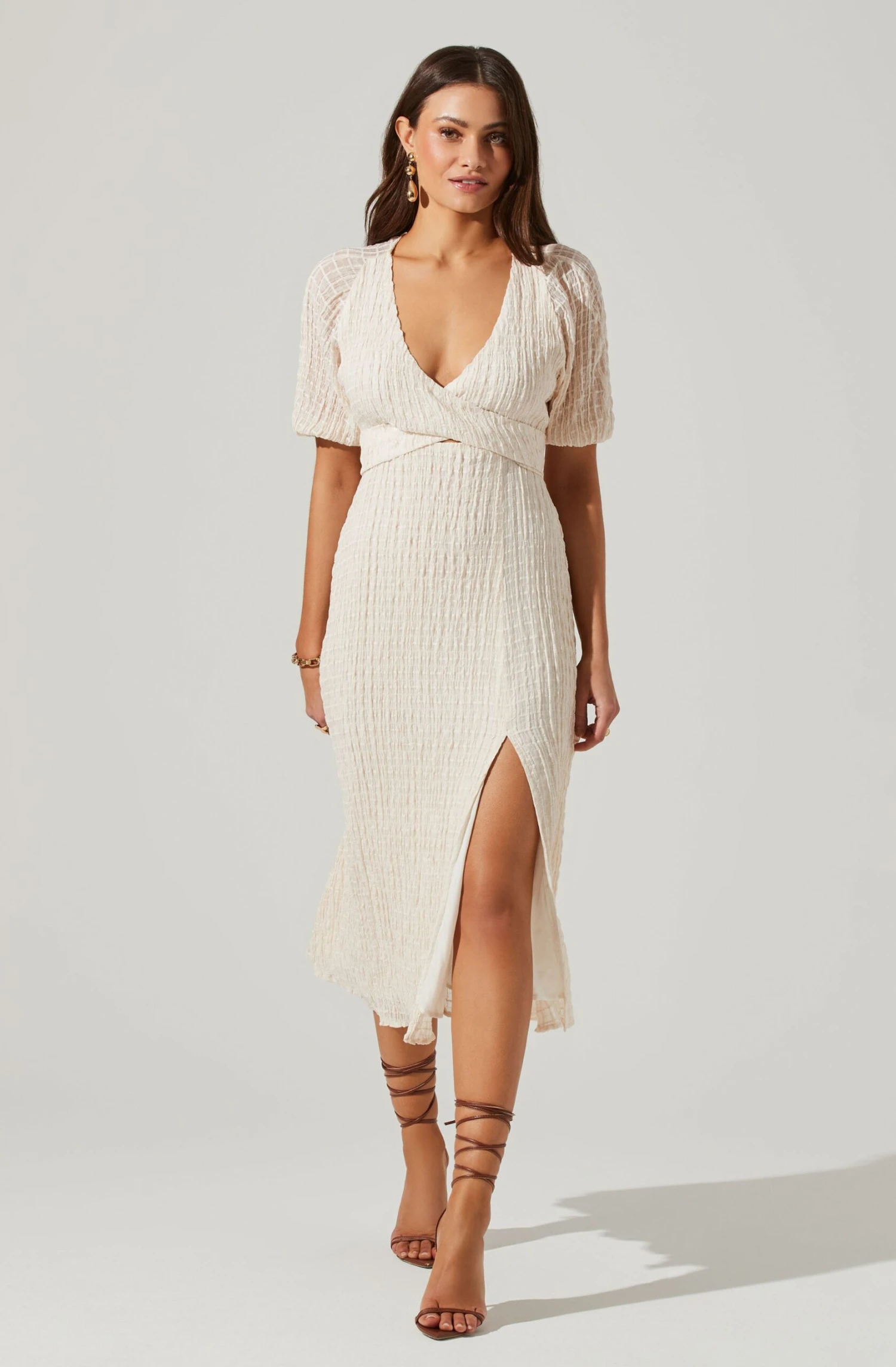 Cross Bust Tie Back Midi Dress 8 Cross Bust Tie Back Midi Dress - Image 6