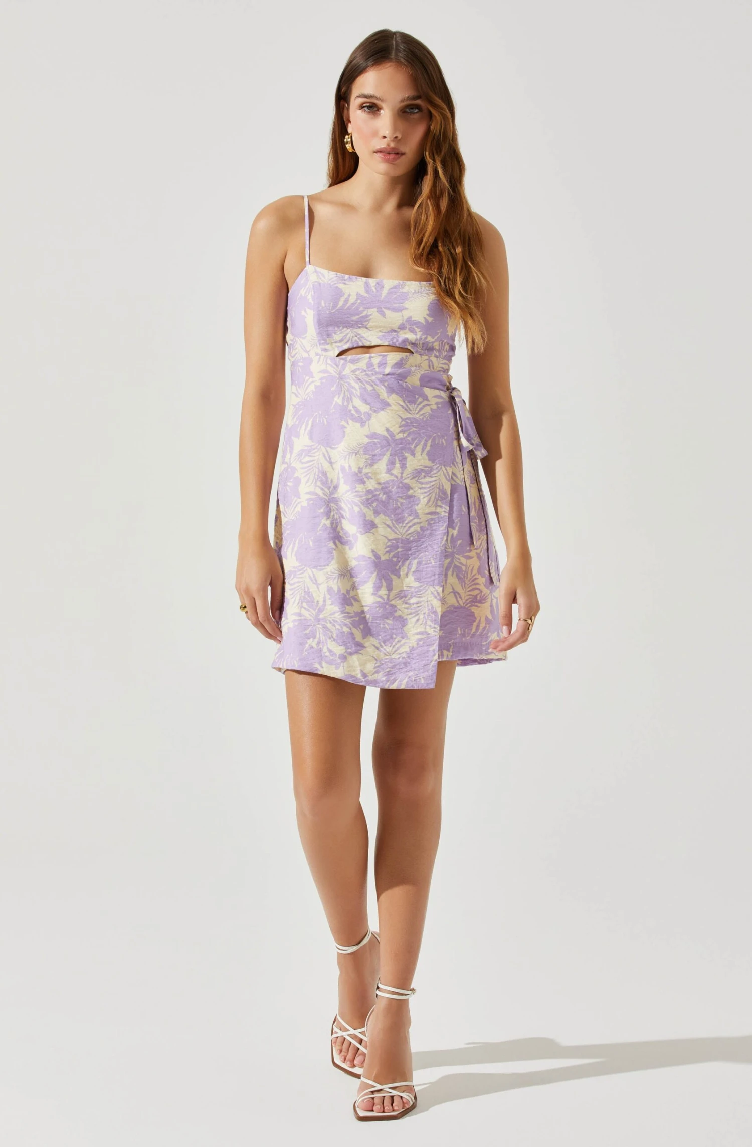 Keyhole Wrap Floral Mini Dress 8 Keyhole Wrap Floral Mini Dress - Image 7