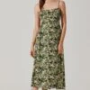 Open Back Floral Midi Dress -Sun Gaia Dresses Shop ADR101751 GREENORANGEFLORAL 1