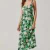 Satin Corset Floral Maxi Dress -Sun Gaia Dresses Shop ADR101783 PINKGREENFLORAL 1