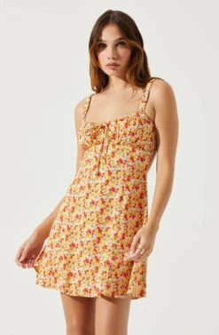 Sweetheart Neck Open Back Mini Dress -Sun Gaia Dresses Shop ADR101821 YELLOWREDDITSY 4