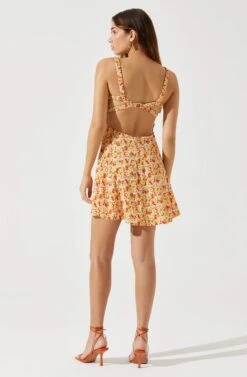 Sweetheart Neck Open Back Mini Dress -Sun Gaia Dresses Shop ADR101821 YELLOWREDDITSY 5