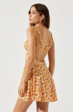Sweetheart Neck Open Back Mini Dress -Sun Gaia Dresses Shop ADR101821 YELLOWREDDITSY 6