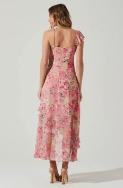 Camelia Floral Midi Dress -Sun Gaia Dresses Shop ADR101861C PINKGREENFLORAL 6