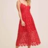 Lace A Line Midi Dress 1 Lace A Line Midi Dress -Sun Gaia Dresses Shop ALD42049 RED CRIMSON 1 f596fd63 874e 4867 8e4a c79658f55c3c