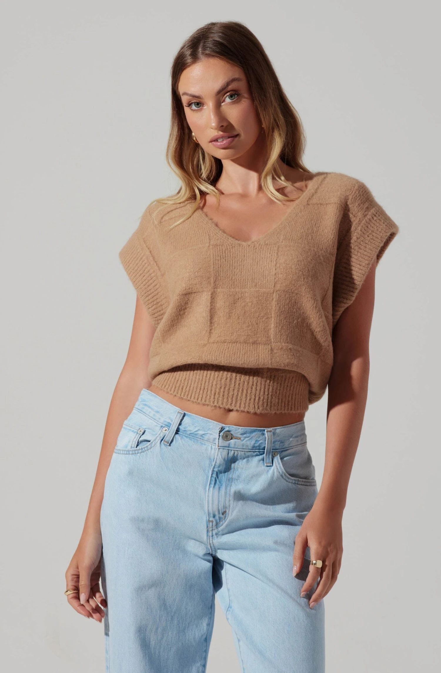 Checkered Sweater Vest 3 Checkered Sweater Vest