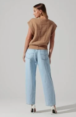 Checkered Sweater Vest 18 Checkered Sweater Vest -Sun Gaia Dresses Shop ALT16416 CI TAUPE 5