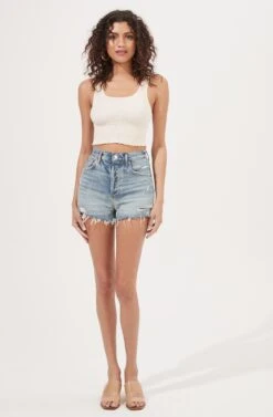 Lyra Smocked Top -Sun Gaia Dresses Shop AMB KT4083 1 BONE 1