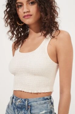 Lyra Smocked Top -Sun Gaia Dresses Shop AMB KT4083 1 BONE 4