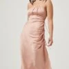 Gretel Ruched Midi Dress -Sun Gaia Dresses Shop AMB SD6717 DUSTYPEACH 2