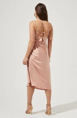 Gretel Ruched Midi Dress 10 Gretel Ruched Midi Dress -Sun Gaia Dresses Shop AMB SD6717 DUSTYPEACH 4