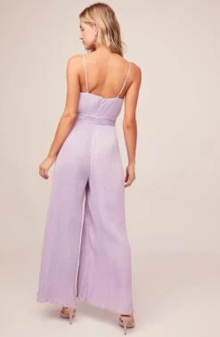 Plisse Jumpsuit -Sun Gaia Dresses Shop AP7083 LILAC 4AA