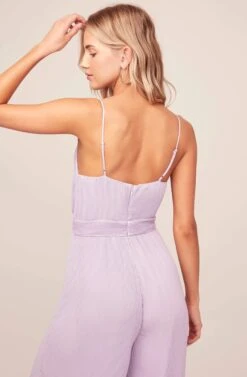 Plisse Jumpsuit -Sun Gaia Dresses Shop AP7083 LILAC 5AA
