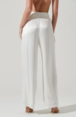 Brigitta Satin Wide Leg Pants 12 Brigitta Satin Wide Leg Pants -Sun Gaia Dresses Shop AP7265S WHITE 5