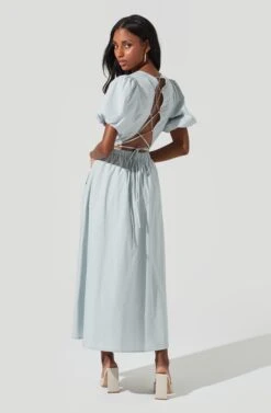Poplin Midi Skirt 9 Poplin Midi Skirt -Sun Gaia Dresses Shop AS9098 DUSTYBLUE 4