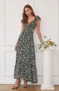 Primrose Floral Strappy Back Maxi Dress -Sun Gaia Dresses Shop ASTR FALL23 ASSETS 1844