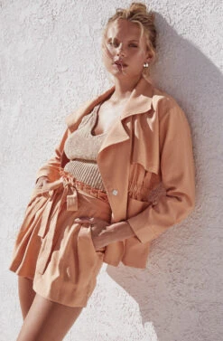 Pacific Pleated Tie Waist Shorts -Sun Gaia Dresses Shop ASTR SPR21 PT2 8097