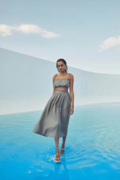 Terra Bella High Waist Midi Skirt -Sun Gaia Dresses Shop ASTR SPR22 PT1 2172