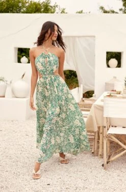 Sivana Halter Neck Floral Maxi Dress -Sun Gaia Dresses Shop ASTR 06072023 SUMMERTRAVELII 4538