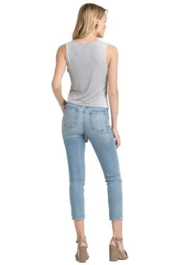 Tie Front Knit Tank -Sun Gaia Dresses Shop AT13699 HEATHER GREY 03