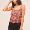 Cross Back Top -Sun Gaia Dresses Shop AT15556B MAUVE ZEBRA PRINT 2