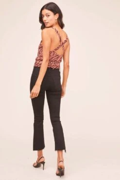 Cross Back Top -Sun Gaia Dresses Shop AT15556B MAUVE ZEBRA PRINT 3