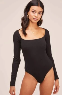 Raegan Bodysuit -Sun Gaia Dresses Shop AT15694 BLACK 4
