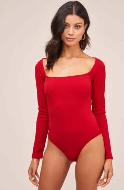 Raegan Bodysuit -Sun Gaia Dresses Shop AT15694 RED 6