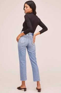 Mere Mock Neck Bodysuit 12 Mere Mock Neck Bodysuit -Sun Gaia Dresses Shop AT15764 BLACK 4