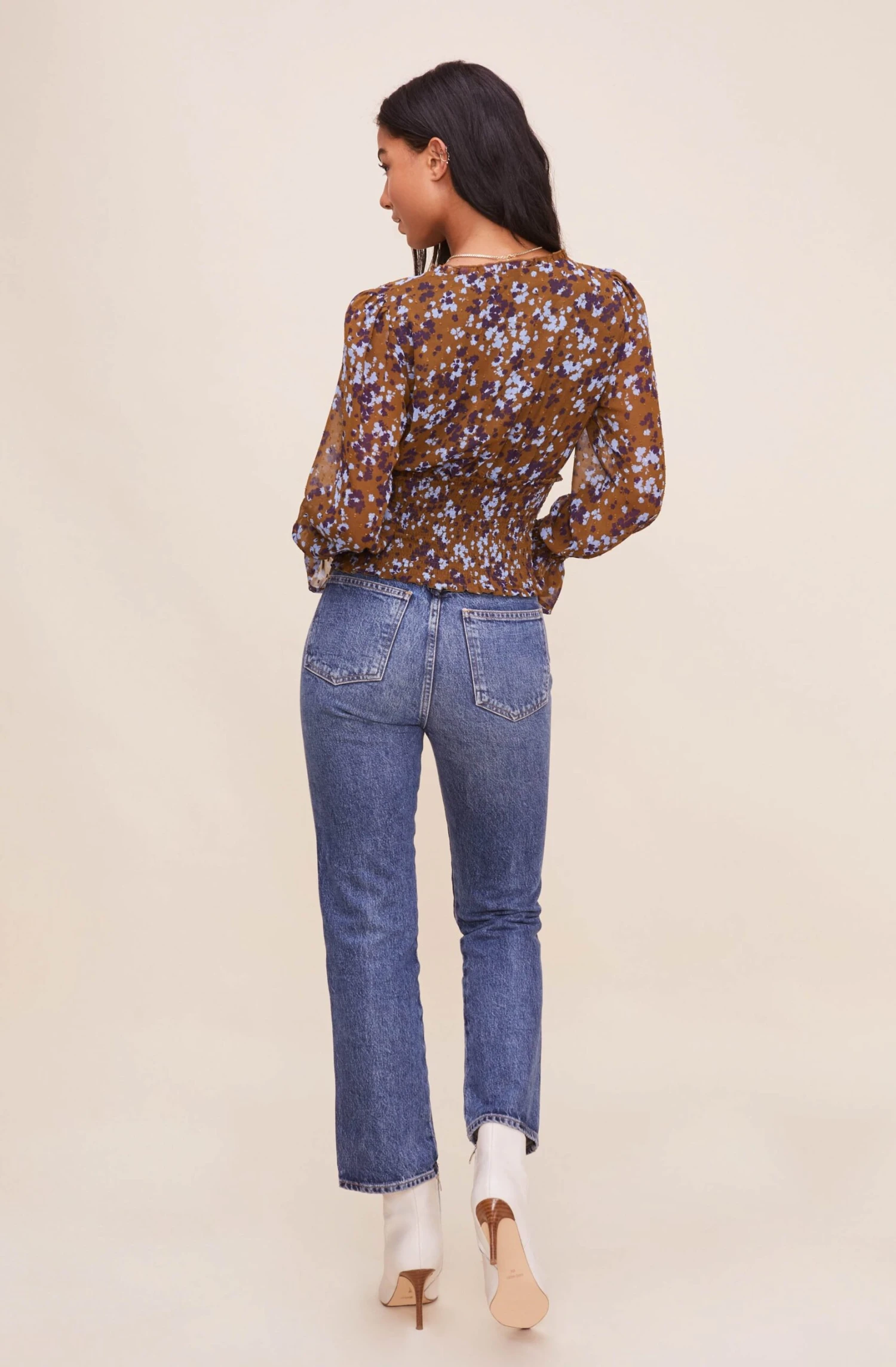 Long Sleeve Smocked Waist Surplice Top 14 Long Sleeve Smocked Waist Surplice Top - Image 12