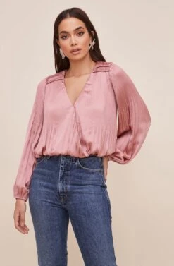 Long Sleeve Wrap Front Top