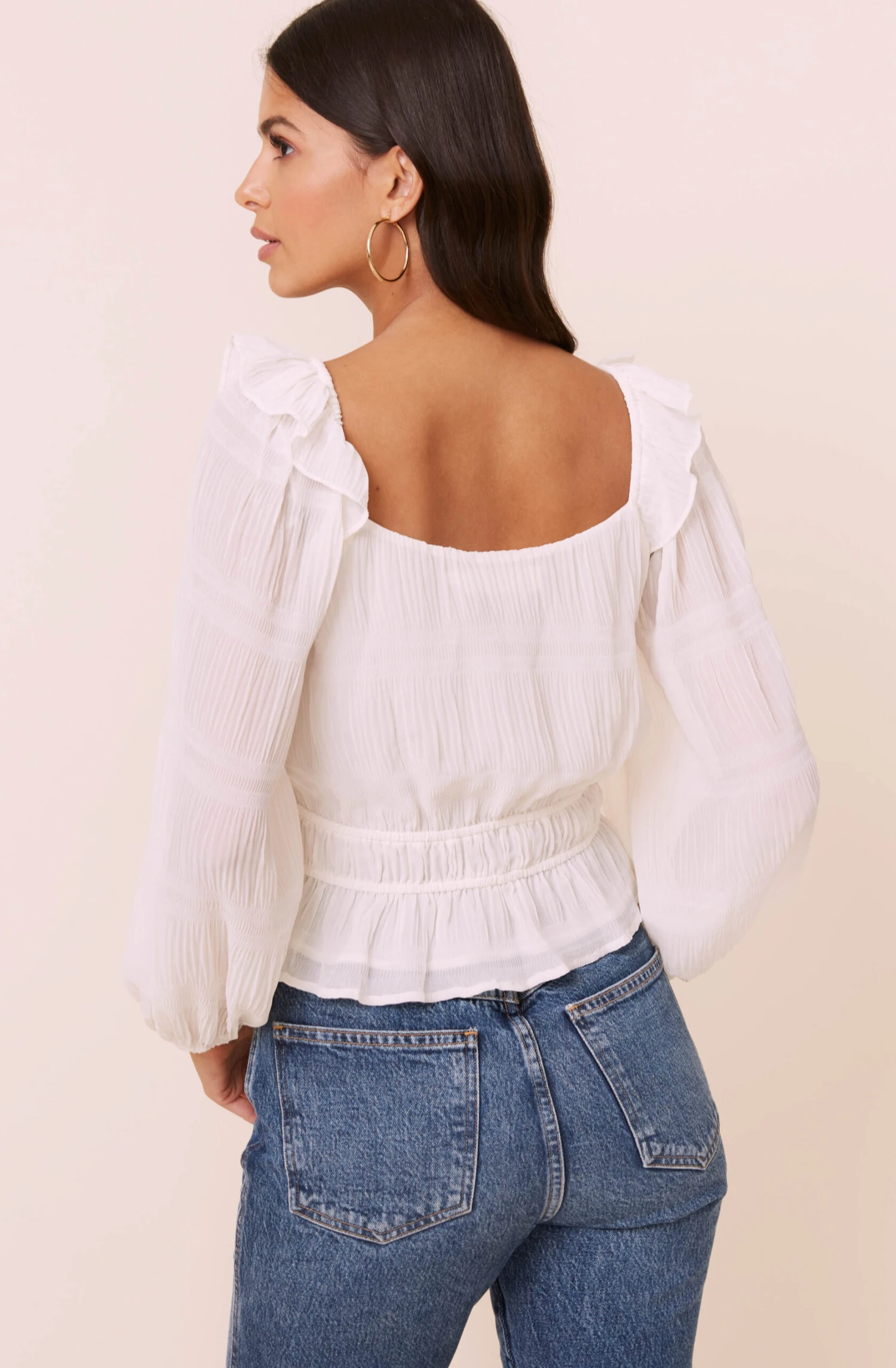 Long Sleeve Crinkle Top 7 Long Sleeve Crinkle Top - Image 5