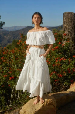 Balboa Tiered Maxi Skirt -Sun Gaia Dresses Shop GUESTOFWEDDING 1443