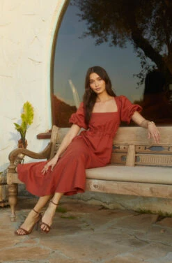 Angeles Puff Sleeve Cutout Dress 31 Angeles Puff Sleeve Cutout Dress -Sun Gaia Dresses Shop GUESTOFWEDDING 2191