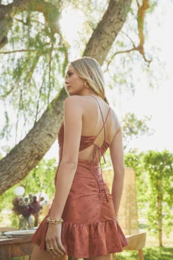 Cinched Open Back Dress -Sun Gaia Dresses Shop L18 L28 ASTR WEDDINGS 2701