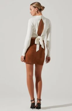 Faux Suede Mini Skirt 9 Faux Suede Mini Skirt -Sun Gaia Dresses Shop LS30857 FCI CAMEL 4