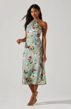 Sandrine Floral Halter Midi Dress -Sun Gaia Dresses Shop MicrosoftTeams image 32