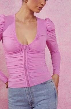 Encino Ruched Long Sleeve Top -Sun Gaia Dresses Shop RESORT 1909